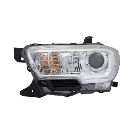 Eagle Eyes LH H/LMP ASSY COMP; HALOGEN; W/O LED DRL; W/O FOG LAMPS; CHR BEZEL TACOMA 2016-18 TY1289-B001L